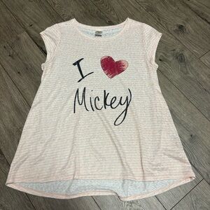 pink striped I love Mickey tank top